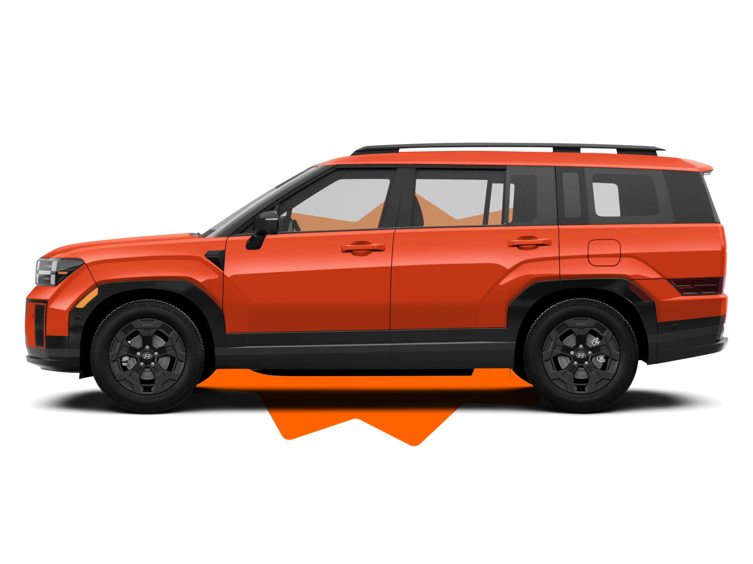 Orange Hyundai Santa Fe SUV shown as the Amazon Haul Car Sweepstakes grand prize vehicle